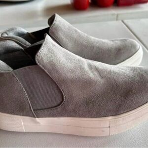 Gray Suede Slip-On Women’s Shoes